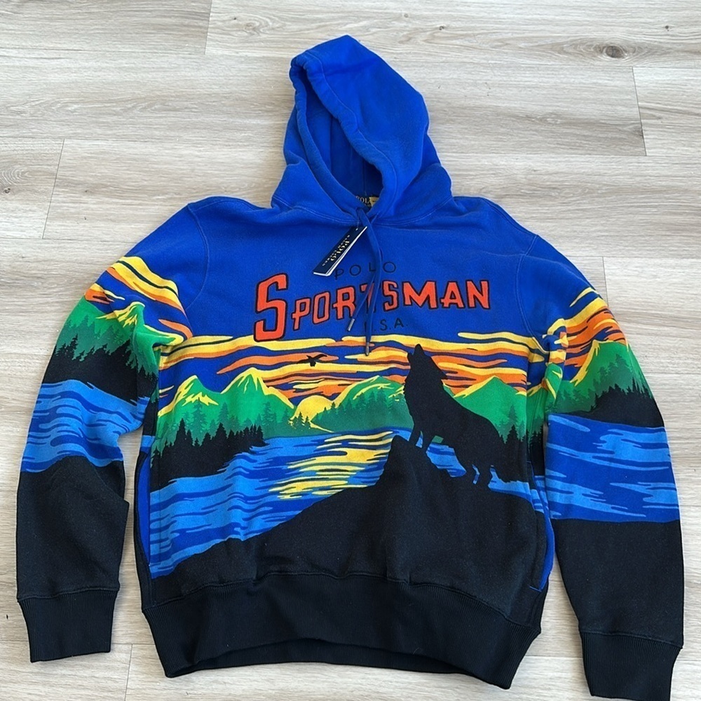 Polo by Ralph Lauren Blue Sportsman Hoodie - Picture 4 of 8